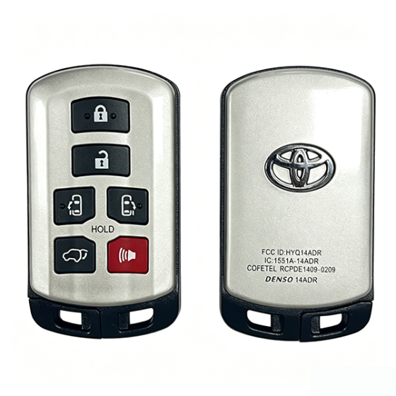 2011-2020 Toyota Sienna / 6-Button Smart Key / PN: 89904-08010 / HYQ14ADR (AFTERMARKET)